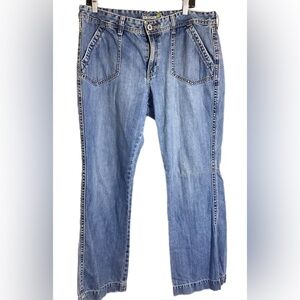 Old Navy Y2K Low Waist Flare Jeans Size 16 Blue Cotton 2004